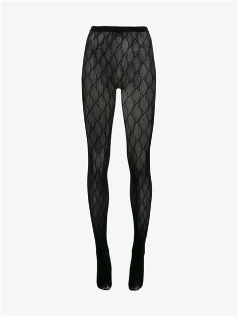 gucci tights black distressed|Gucci knee high socks.